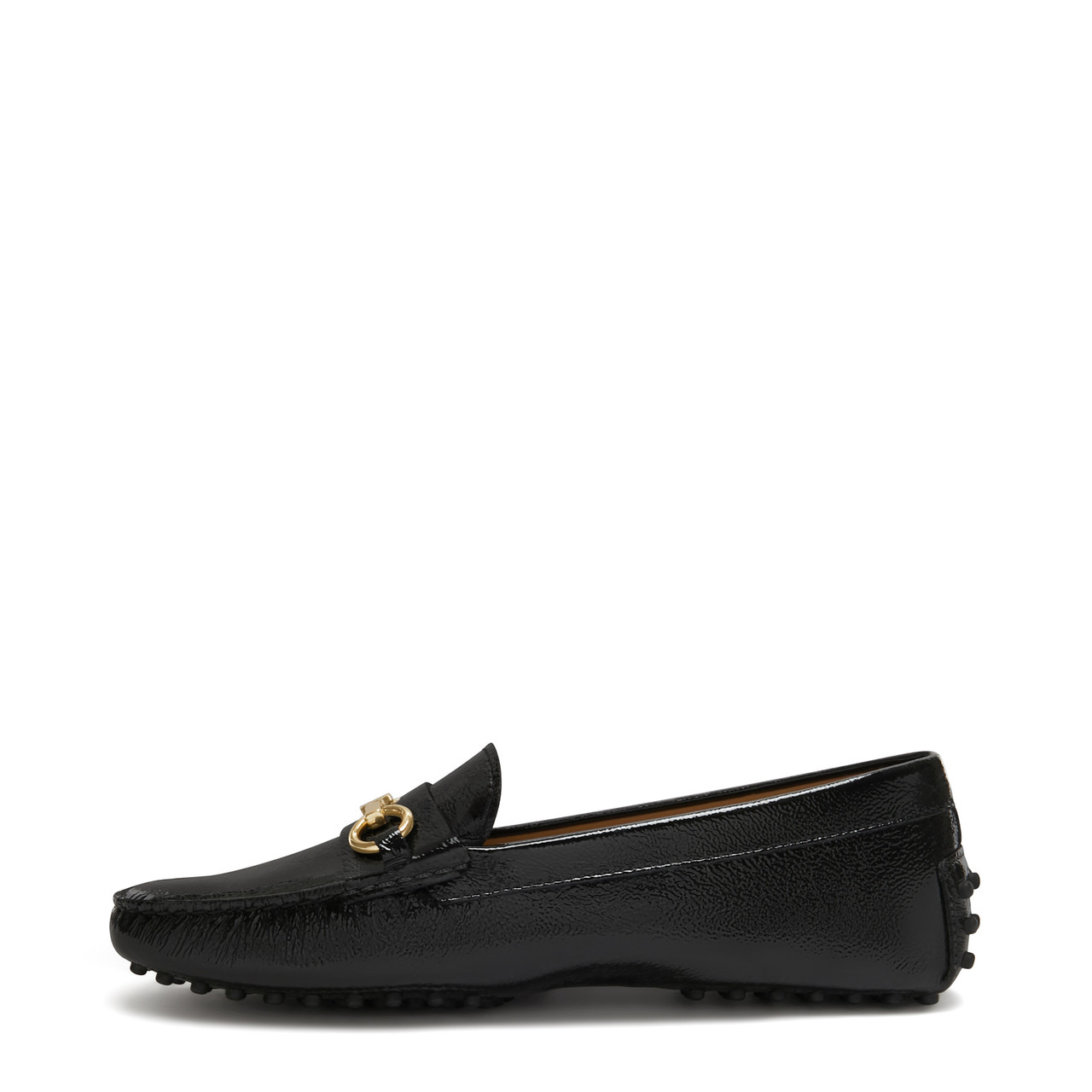 Isabel Bernard Vendôme Marie black calfskin patent leather moccasins
