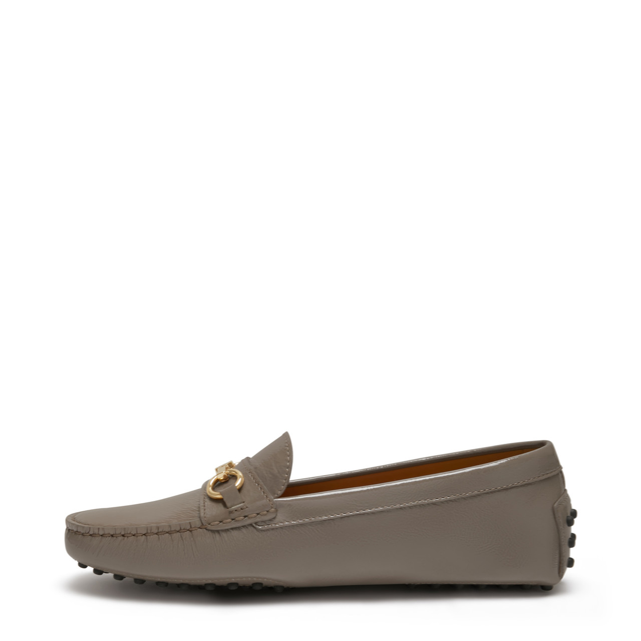 Isabel Bernard Vendôme Marie taupe calfskin patent leather moccasins