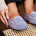 Isabel Bernard Vendôme Marie light blue suede moccasins