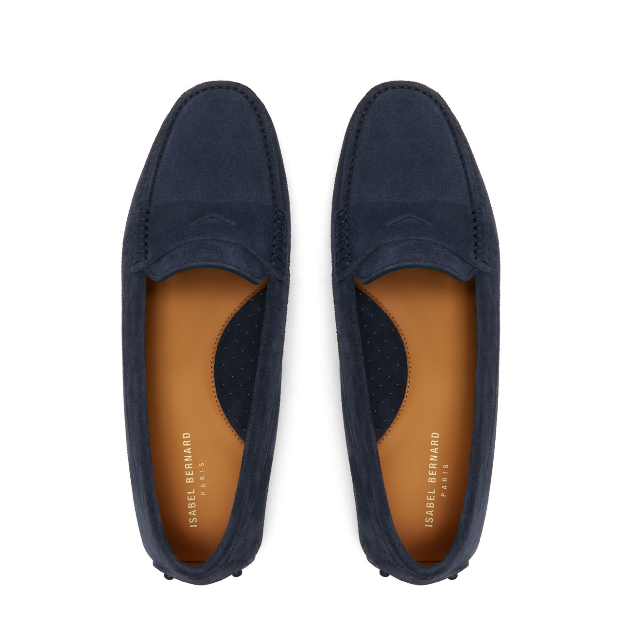 Isabel Bernard Vendôme Marie dark blue suede moccasins