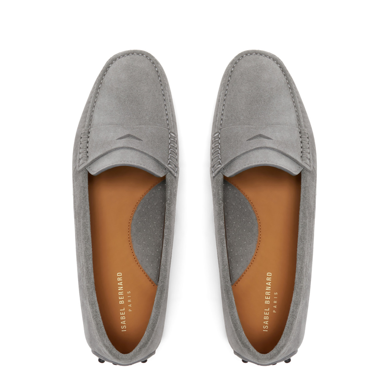 Isabel Bernard Vendôme Marie grey suede moccasins