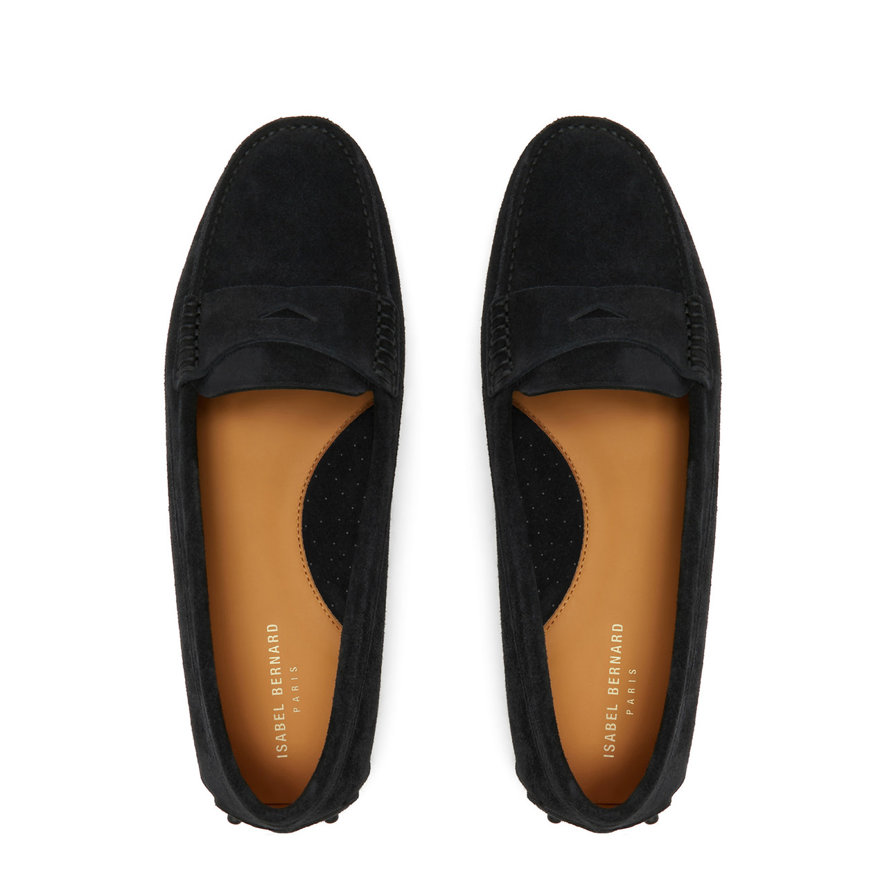 Isabel Bernard Vendôme Marie black suede moccasins