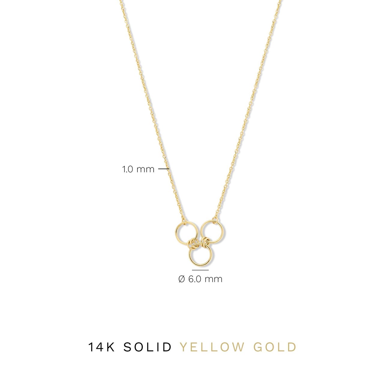 Isabel Bernard Belleville Anna 14 karat gold necklace with rings