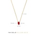 Isabel Bernard Baguette Roux 14 karat gold necklace with red zirconia stone