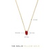Isabel Bernard Baguette Roux collar de oro de 14 quilates con circonita roja