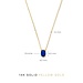 Isabel Bernard Baguette Nila 14 karat guldhalskæde med blå zirconia sten