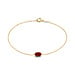 Isabel Bernard Baguette Roux 14 karat gold bracelet with red zirconia stone