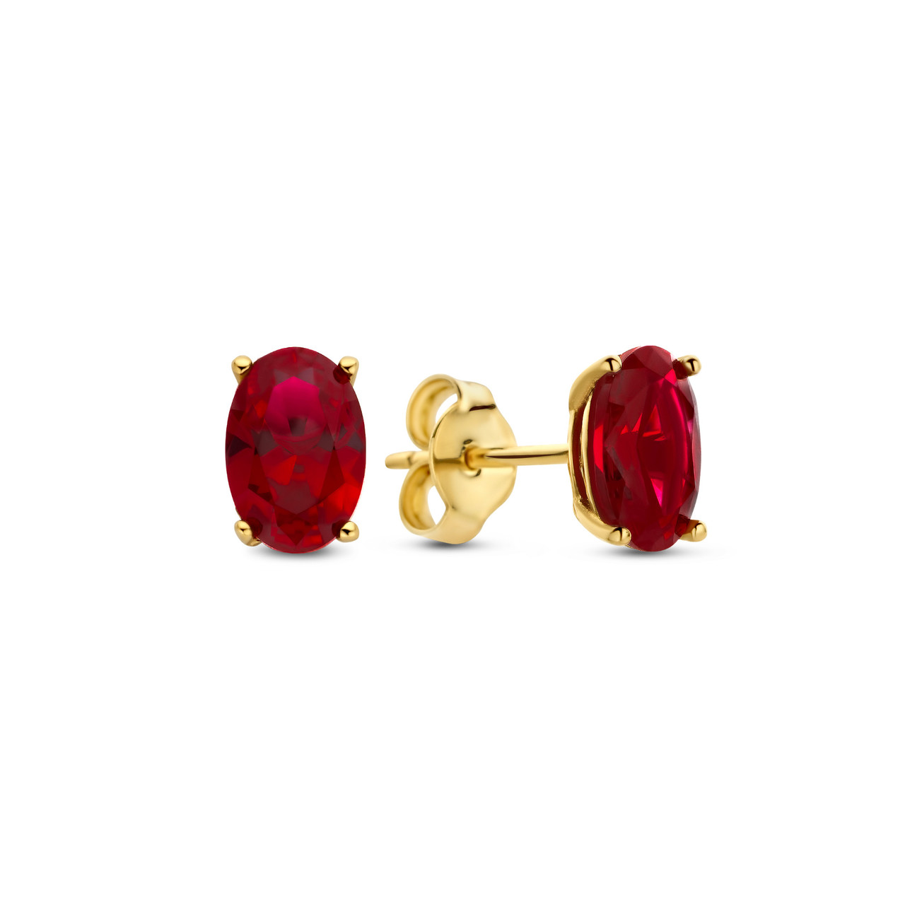 Isabel Bernard Baguette Roux 14 karat gold stud ear studs