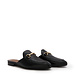 Isabel Bernard Vendôme Fleur black calfskin leather slipper loafers