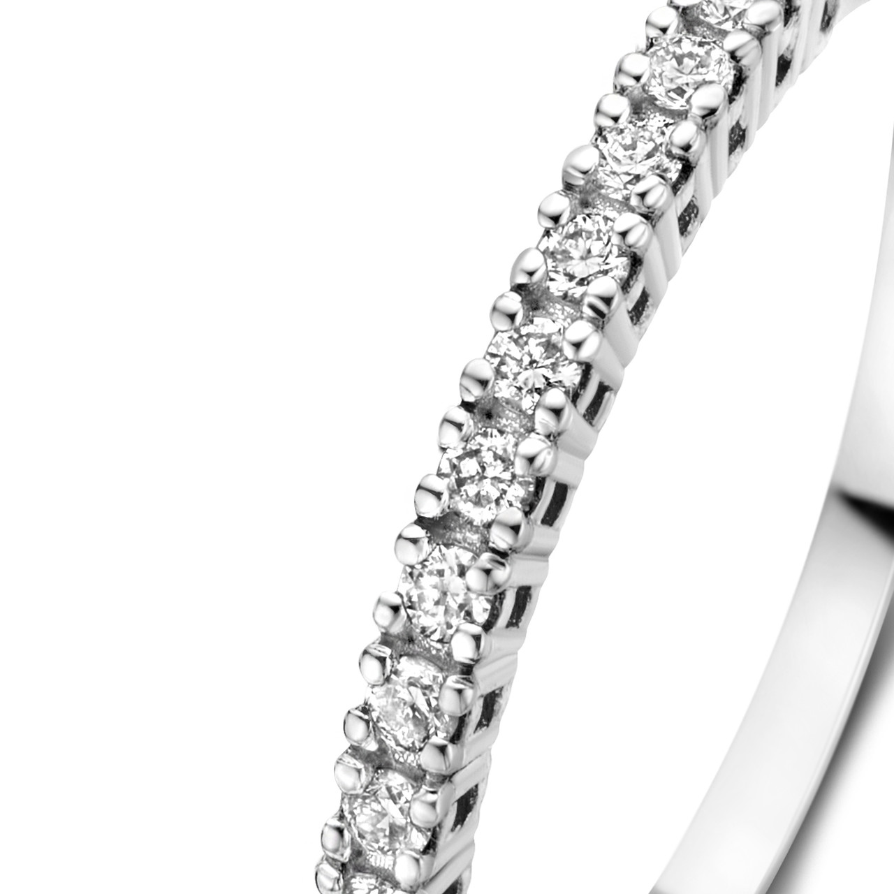 Isabel Bernard De la Paix Madeline 14 karat white gold ring with diamond 0.14 carat