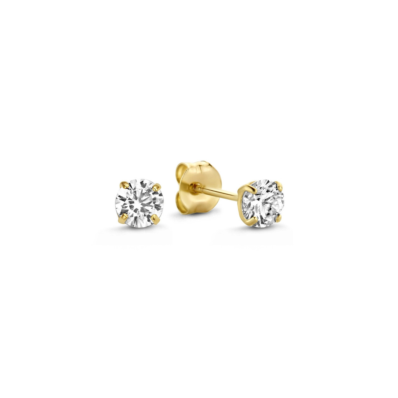 Isabel Bernard Cadeau d'Isabel 14 karat gold earring set with zirconia stones