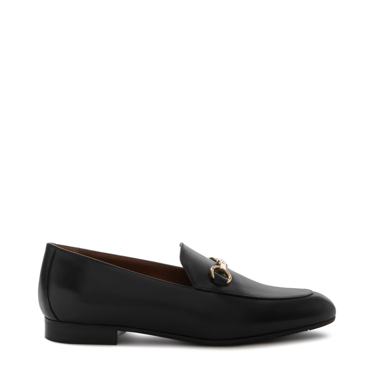 Vendôme Fleur black calfskin leather loafers