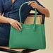 Isabel Bernard Honoré Cloe grön läder handväska av kalvskinn