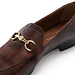 Isabel Bernard Vendôme Fleur croco brown calfskin leather loafers