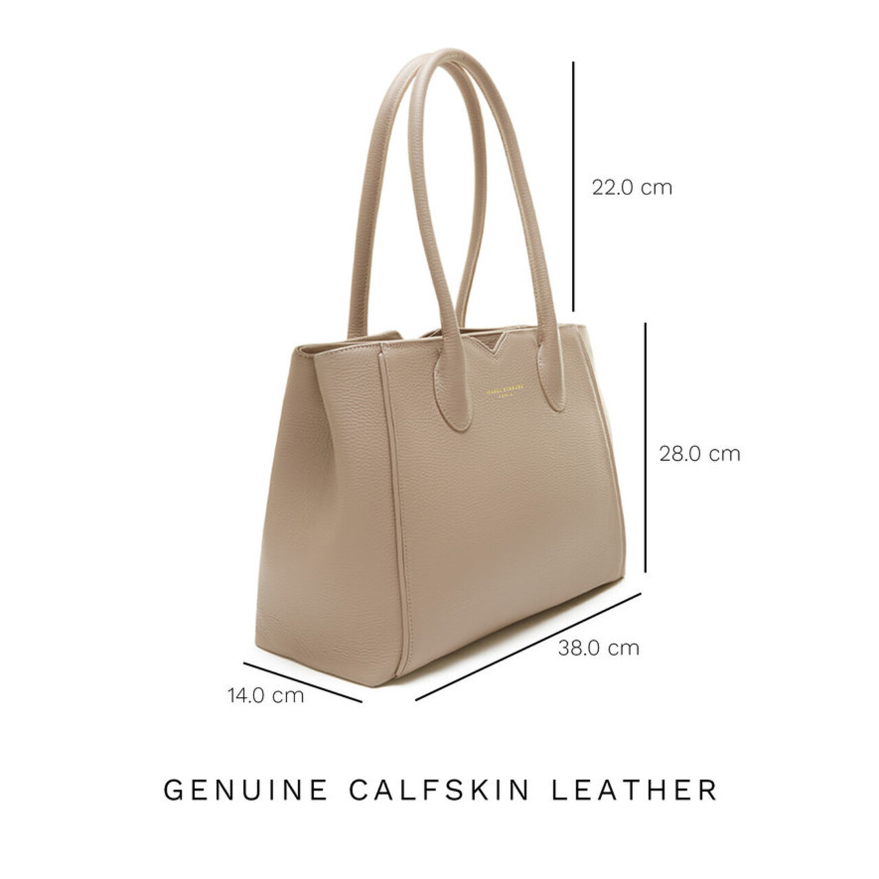 Isabel Bernard Cadeau d'Isabel taupe leather handbag and wallet gift set