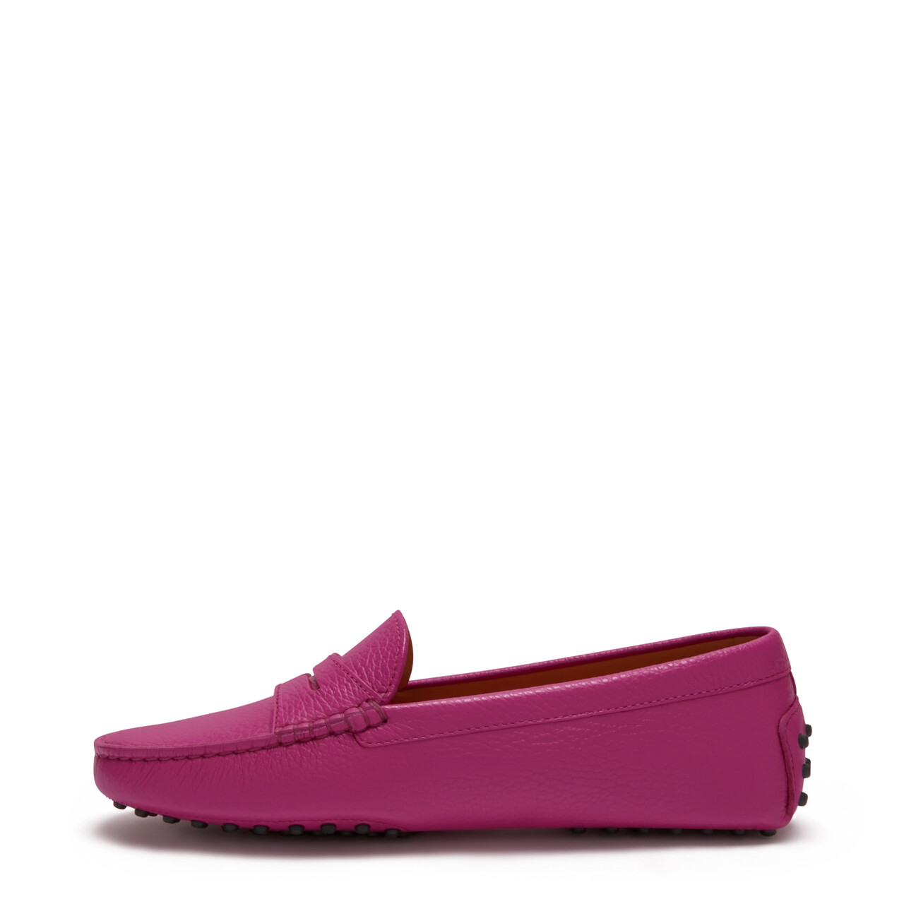 Isabel Bernard Vendôme Marie fuchsia calfskin leather moccasins
