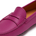 Isabel Bernard Vendôme Marie fuchsia calfskin leather moccasins