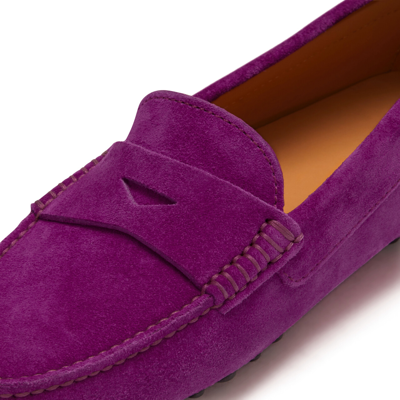 Isabel Bernard Vendôme Marie fuchsia suede moccasins