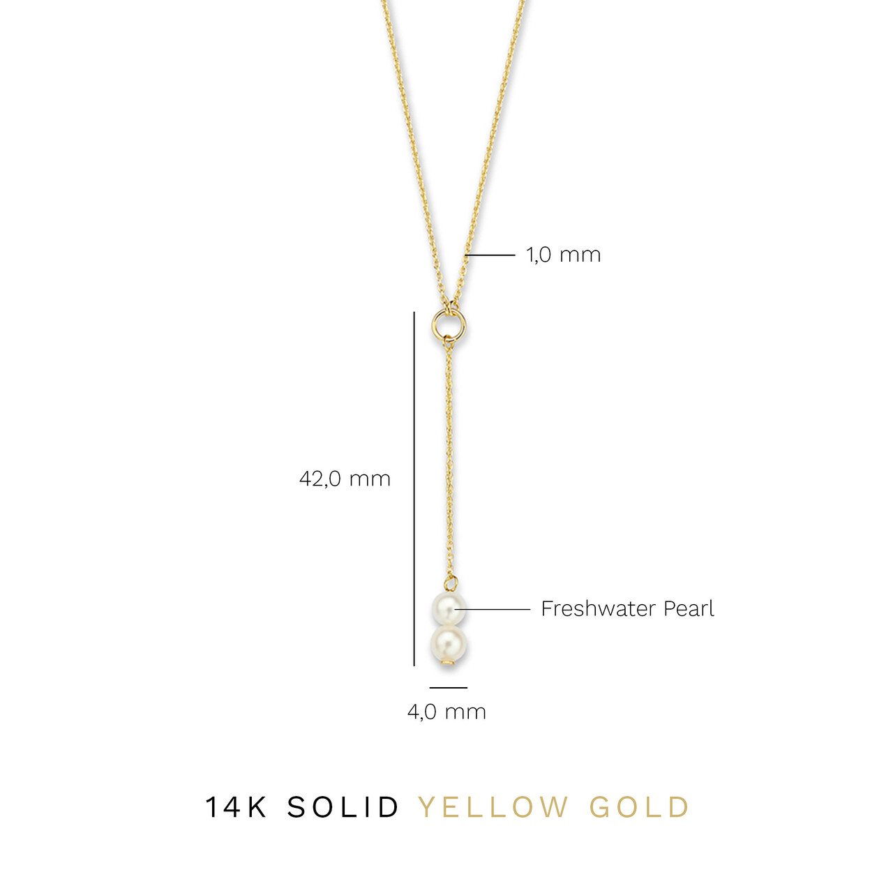 Isabel Bernard Belleville Luna 14 karat gold necklace with freshwater pearls