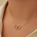 Isabel Bernard Rivoli Lisan 14 karat gold necklace with two rings