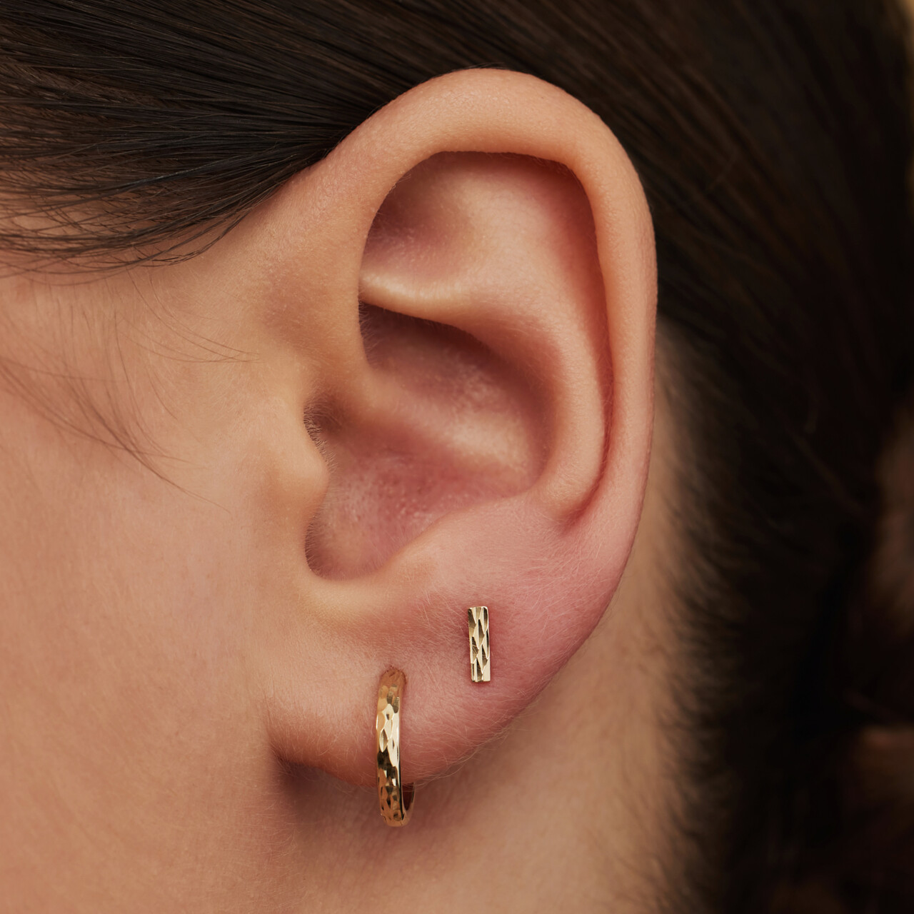 Isabel Bernard Rivoli Laura 14 karat gold stud ear studs with diamond cut