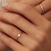 Isabel Bernard La Concorde Abelle anillo de oro rosa de 14 quilates con piedra de circonita