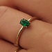 Isabel Bernard Baguette Olivia anillo de oro de 14 quilates con circonita verde