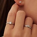 Isabel Bernard Saint Germain Estee 14 karat hvidguld ring med zirconia sten