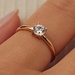 Isabel Bernard La Concorde Soleil 14 karaat rosé gouden ring met zirkonia steentje