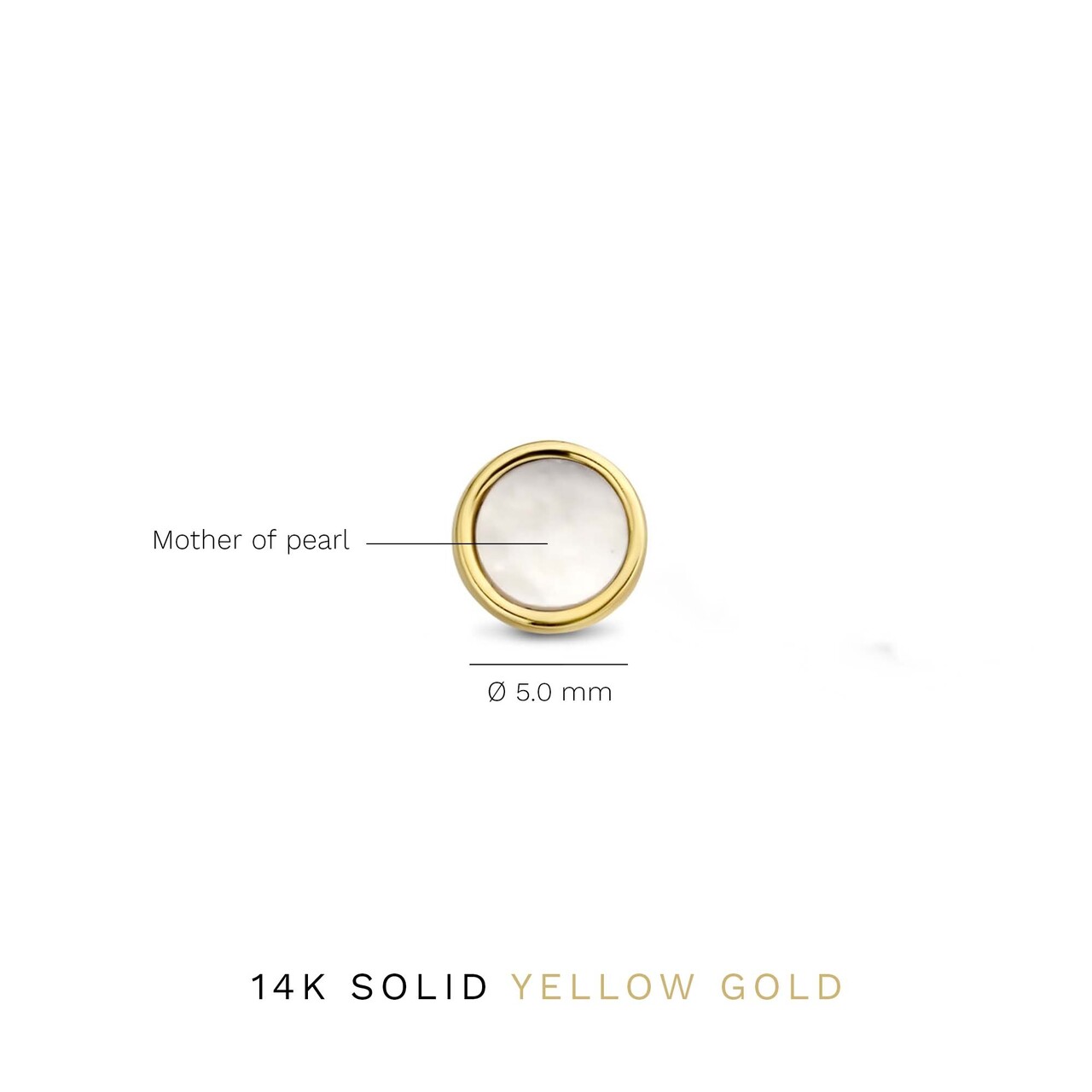 Isabel Bernard Belleville Nova 14 karat gold ear studs with mother of pearl