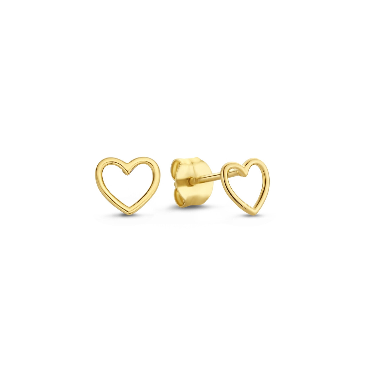 Isabel Bernard Belleville Amore 14 karat gold ear studs with heart