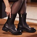 Isabel Bernard Vendôme Myrthe black calfskin leather lace up boots