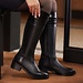 Isabel Bernard Vendôme Iris black calfskin leather boots