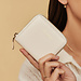 Isabel Bernard Cadeau d'Isabel cream leather crossbody bag and zipper wallet gift set