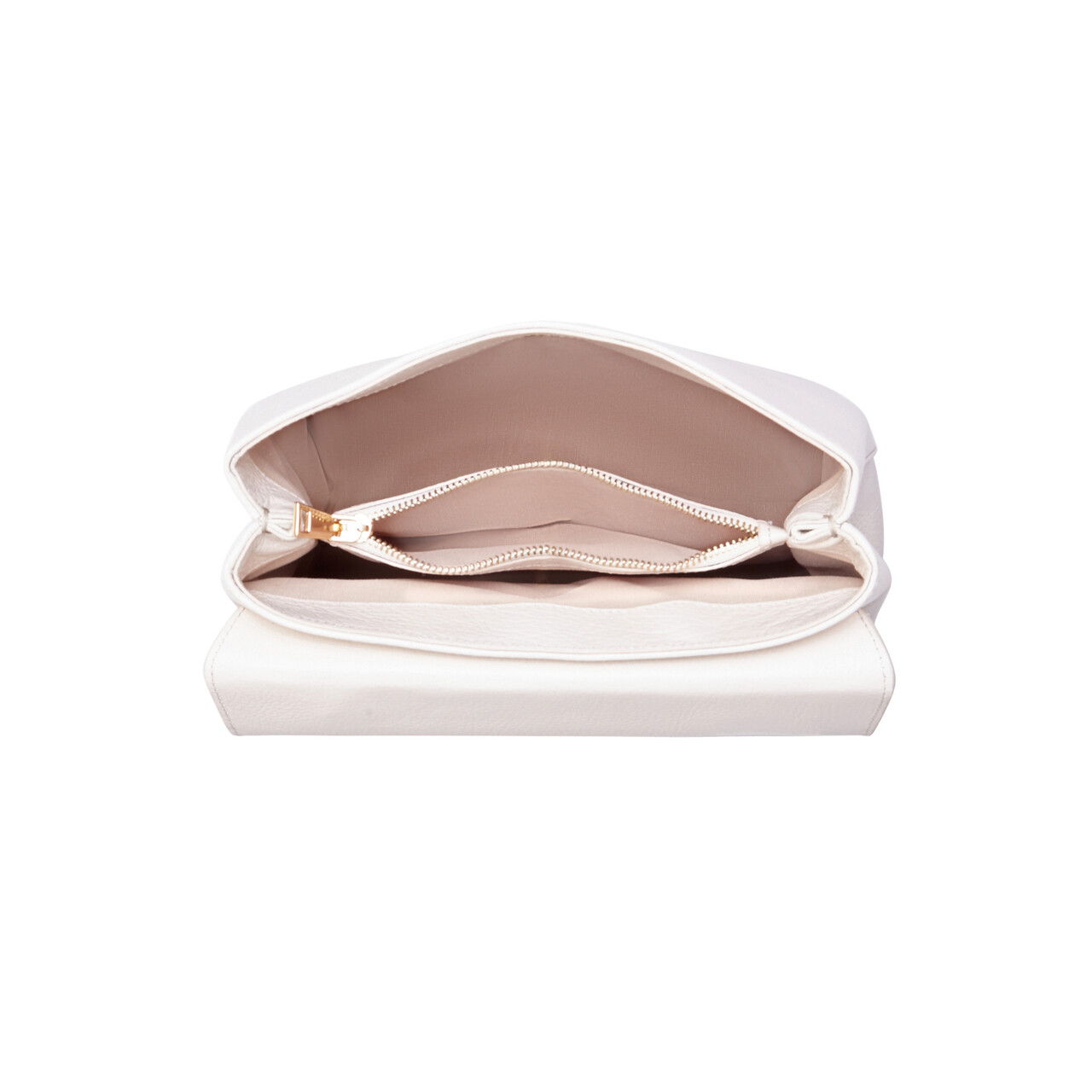 Isabel Bernard Cadeau d'Isabel cream leather crossbody bag and zipper wallet gift set