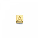 Isabel Bernard Le Marais Felie 14 karaat gouden kubus initial bedel met letter