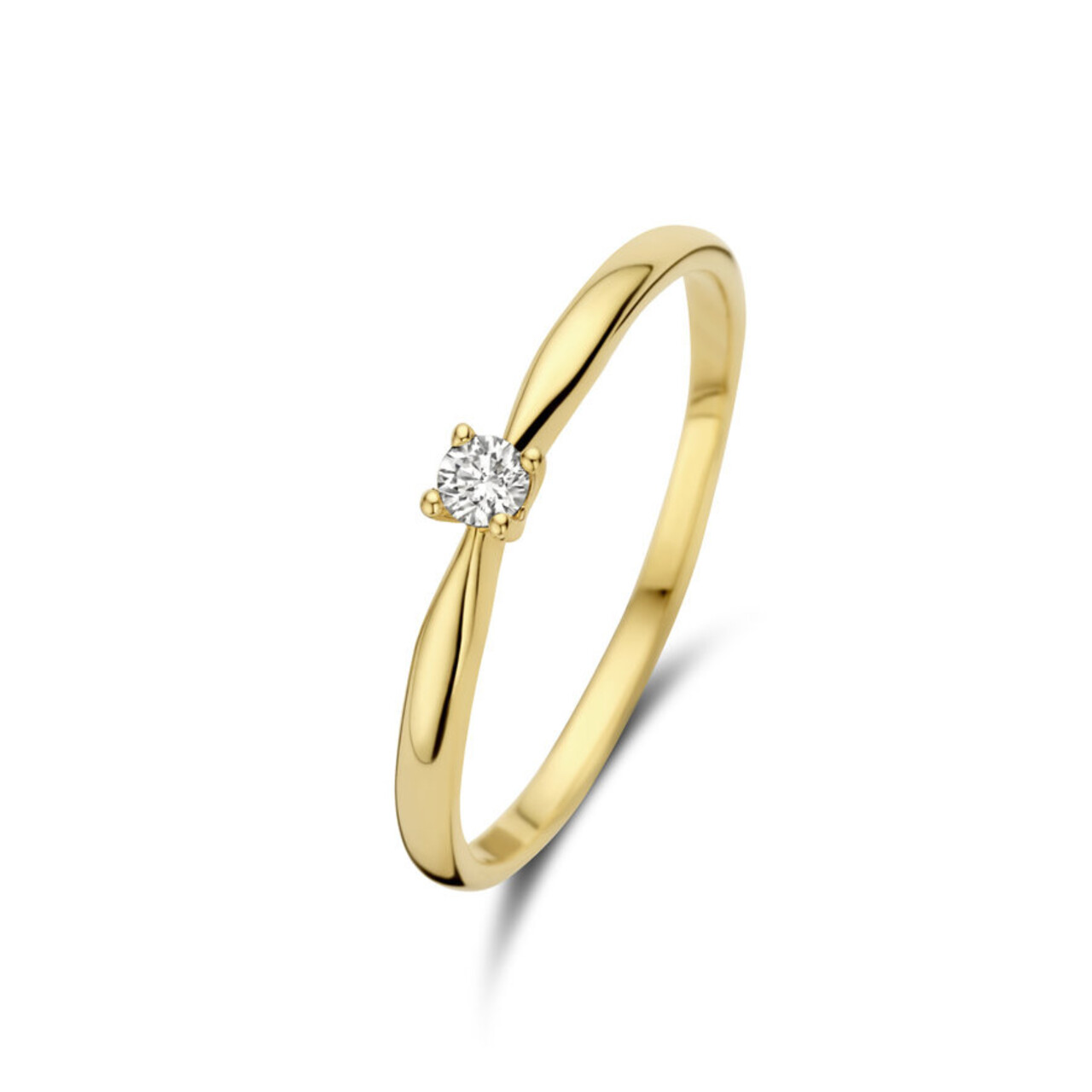 Isabel Bernard - 14 karat gold ring | diamond 0.05 ct | IBD330001