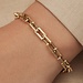 Isabel Bernard Aidee Adeline 585er Gold Link Armband mit eckigen Links