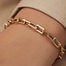 Isabel Bernard Aidee Adeline 14 karat gold link bracelet with square chains