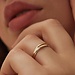 Isabel Bernard Rivoli Méline anillo trinity de oro de 14 quilates