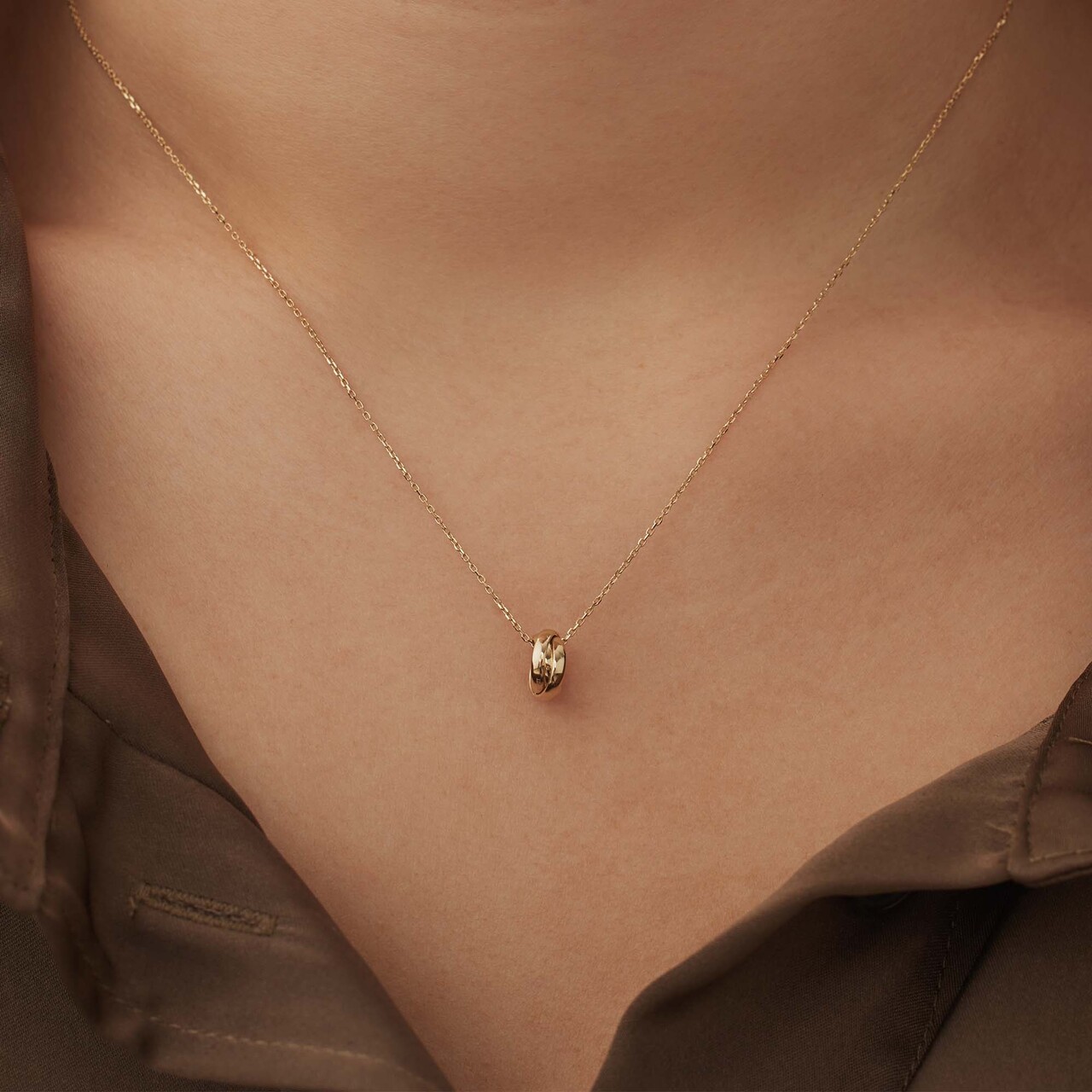 Isabel Bernard Rivoli Méline 14 karat gold necklace with rings