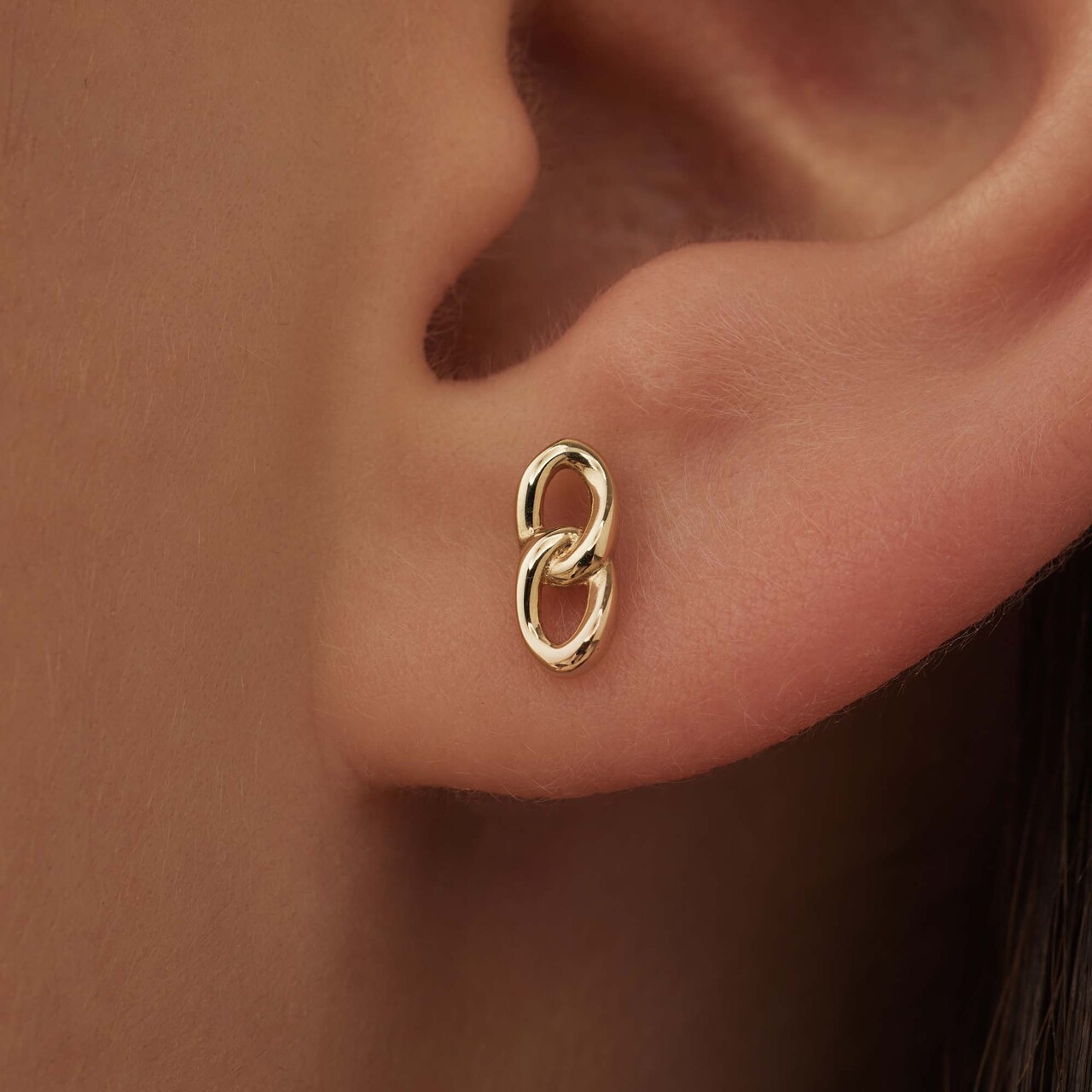 Isabel Bernard Le Marais Règine 14 karat gold ear studs with chains