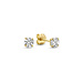 Isabel Bernard Cadeau d'Isabel paire de boucles d'oreilles en or 14 carats avec pierres de zircon