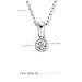 Isabel Bernard De la Paix Inaya 14 karat white gold necklace with diamond 0.01 carat