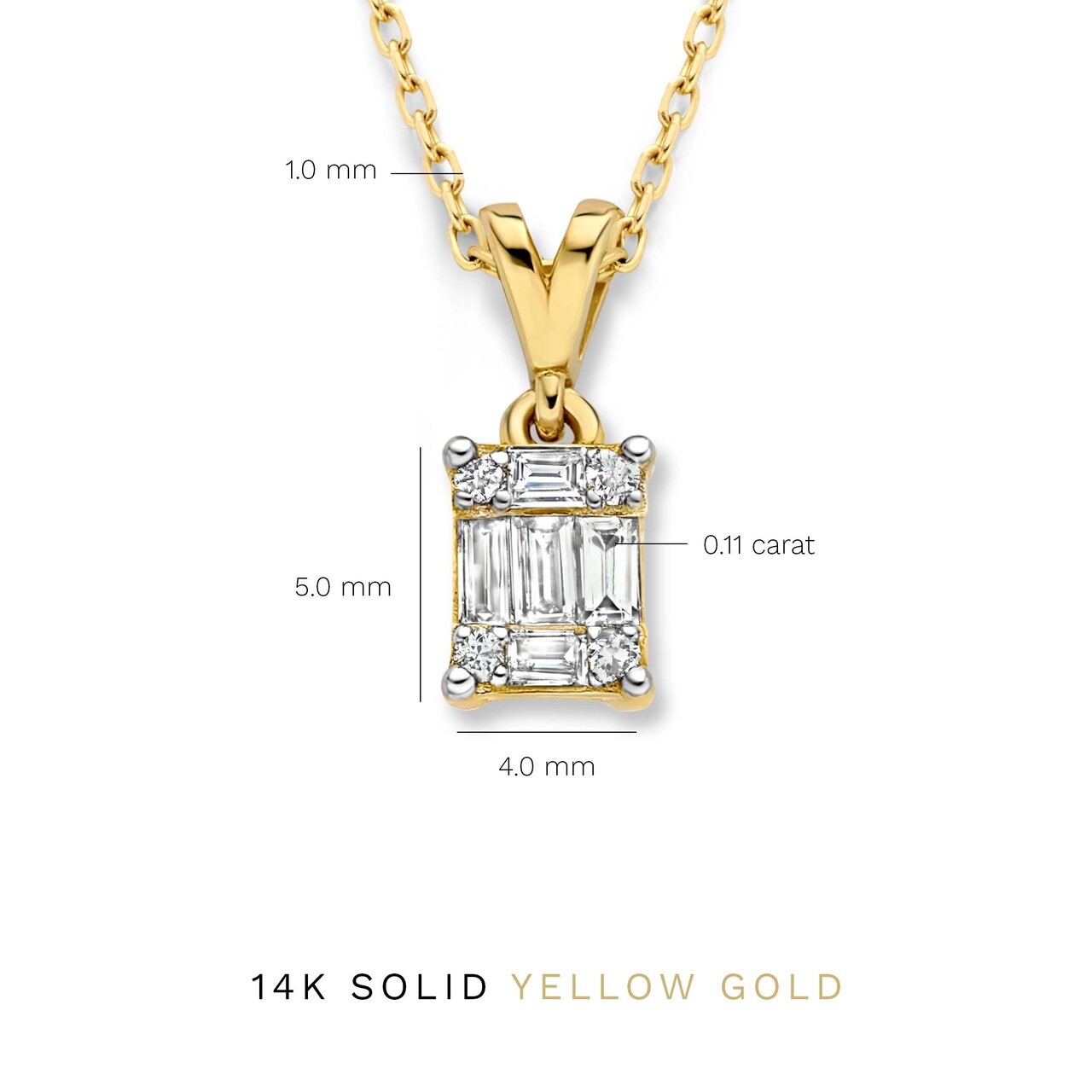 Isabel Bernard De la Paix Maxime 14 karat gold necklace with diamond 0.11 carat