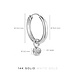 Isabel Bernard De la Paix Inaya 14 karat white gold hoop earrings with diamond 0.02 carat