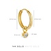 Isabel Bernard De la Paix Inaya 14 karat gold hoop earrings with diamond 0.02 carat