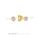 Isabel Bernard De la Paix Inaya 14 karat gold ear studs with diamond 0.04 carat