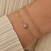Isabel Bernard Belleville Adora pulsera de oro de 14 quilates con gema cuarzo rosa