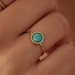 Isabel Bernard Belleville Emmalyn 14 karat gold ring with amazonite gemstone